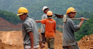 Trabajadores de la construcción en Vietnam