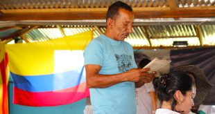 Jornada de capacitación en la Zona de Reincorporación en Carrizal, Colombia.