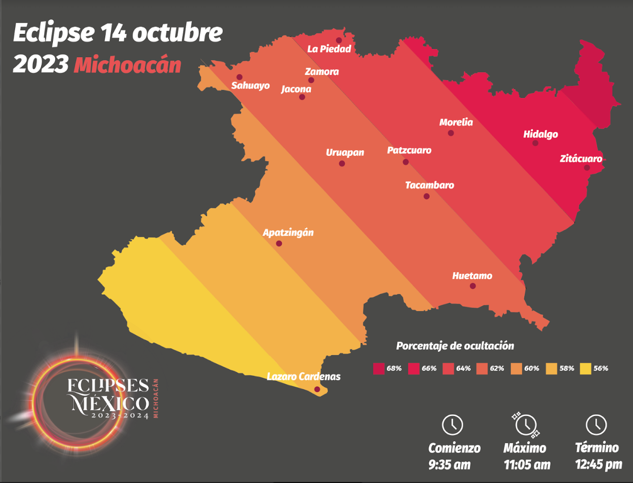 Michoacán observará eclipse solar parcial el 14 de octubre Ahuizote