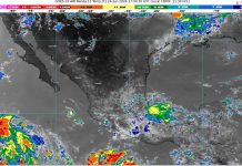 Lluvias fuertes con puntuales muy fuertes (50 a 75 mm): Este, centro y suroeste. Temperaturas máximas de 35 a 40 °C: Michoacán
