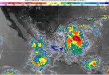 Chubascos con lluvias puntuales fuertes (25 a 50 mm): (norte y noreste). Temperaturas máximas de 35 a 40 °C: Michoacán (sur)