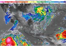 Este miércoles chubascos con lluvias puntuales fuertes (25 a 50 mm): Michoacán (oeste). Temperaturas máximas de 35 a 40 ° (suroeste)