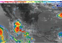 Lluvias fuertes con puntuales muy fuertes (50 a 75 mm): Michoacán (este y suroeste)