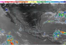 Chubascos con lluvias puntuales fuertes (25 a 50 mm): Michoacán (centro y oeste). Temperaturas máximas de 40 a 45 °C: (suroeste)