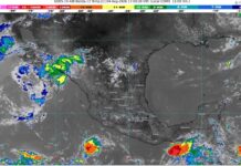 Lluvias fuertes con puntuales muy fuertes (50 a 75 mm): Michoacán (centro y oeste). Temperaturas máximas de 35 a 40 °C: (suroeste)