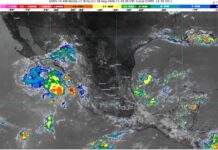 Chubascos con lluvias puntuales fuertes (25 a 50 mm): Michoacán (norte y este)Chubascos con lluvias puntuales fuertes (25 a 50 mm): norte y este