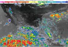 Lluvias muy fuertes con puntuales intensas (75 a 150 mm): Michoacán (suroeste), este sábado