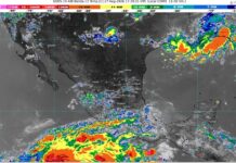 Lluvias fuertes con puntuales muy fuertes (50 a 75 mm): Michoacán (centro y sur)