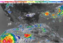 Lluvias fuertes con puntuales muy fuertes (50 a 75 mm): Michoacán (oeste, centro y sur)