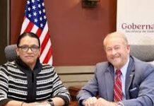 Rosa Icela Rodríguez, recibió al embajador de Estados Unidos en México, Ronald Johnson