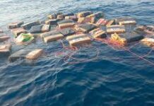 La Semar localizó 54 bultos con más de 1.6 toneladas de cocaína flotando en el Pacífico, frente a costas de Michoacán, valuado en 340 millones de pesos