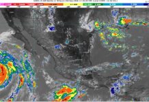 Chubascos con lluvias puntuales fuertes (25 a 50 mm): Michoacán (norte, oeste, centro y este)