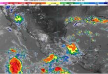 Lluvias muy fuertes con puntuales intensas (75 a 150 mm): Michoacán (costa y sur