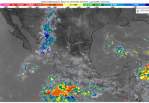 Chubascos con lluvias puntuales fuertes (25 a 50 mm): Michoacán (norte, centro y oeste)