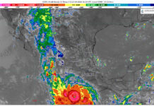 Lluvias muy fuertes con puntuales intensas (75 a 150 mm): Michoacán (oeste y costa)