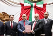 Michoacán recuperó el rumbo, pero aún quedan pendientes por resolver: Baltazar Gaona, al recibir el Quinto Informe de Gobierno