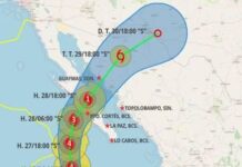 Huracán “Polo” tocó tierra este martes a las 11:00 horas al este de Guaymas