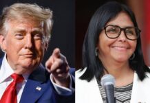 Donald Trump y Delcy Rodríguez se reúnen por primera vez en Nueva York a escasos kilómetros de la prisión de Maduro