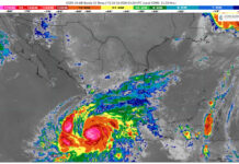 Pronóstico de lluvias para mañana 10 de octubre de 2026: Lluvias intensas con puntuales torrenciales (150 a 250 mm): Michoacán (costa y oeste)