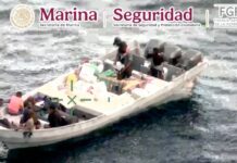 1.2 toneladas de cocaína aseguradas frente a costas de Oaxaca, entre Semar y Guardia Costera de Estados Unidos